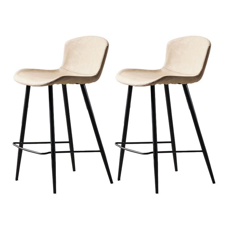 Contemporary Bar-stool PU Leather Counter Bar Stool for Kitchen Bar with Metal Legs