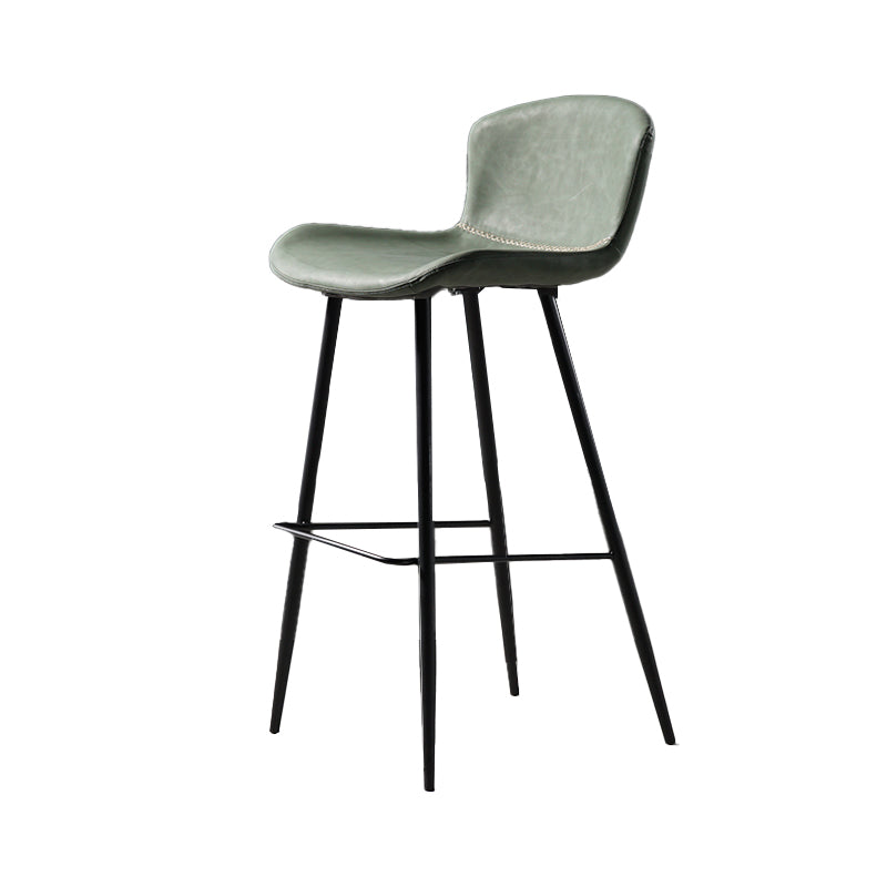 Contemporary Bar-stool PU Leather Counter Bar Stool for Kitchen Bar with Metal Legs