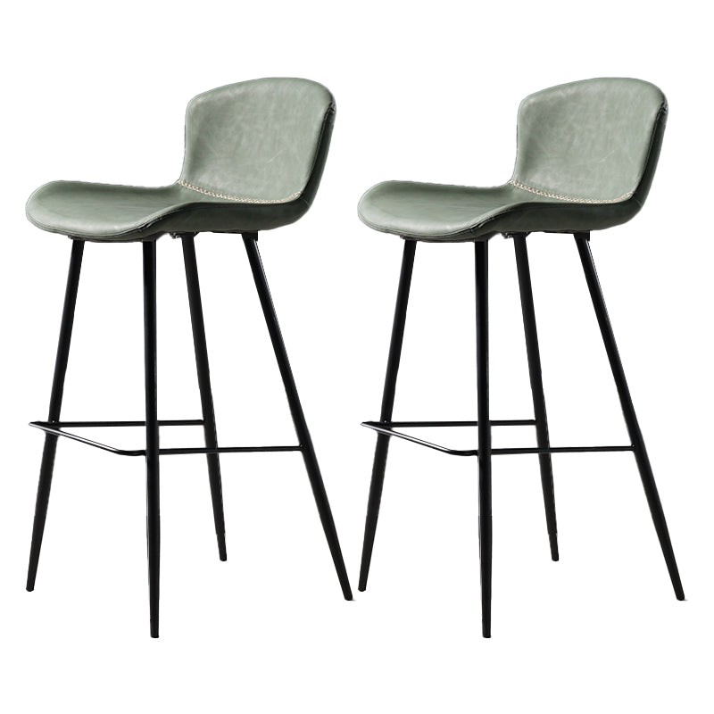 Contemporary Bar-stool PU Leather Counter Bar Stool for Kitchen Bar with Metal Legs