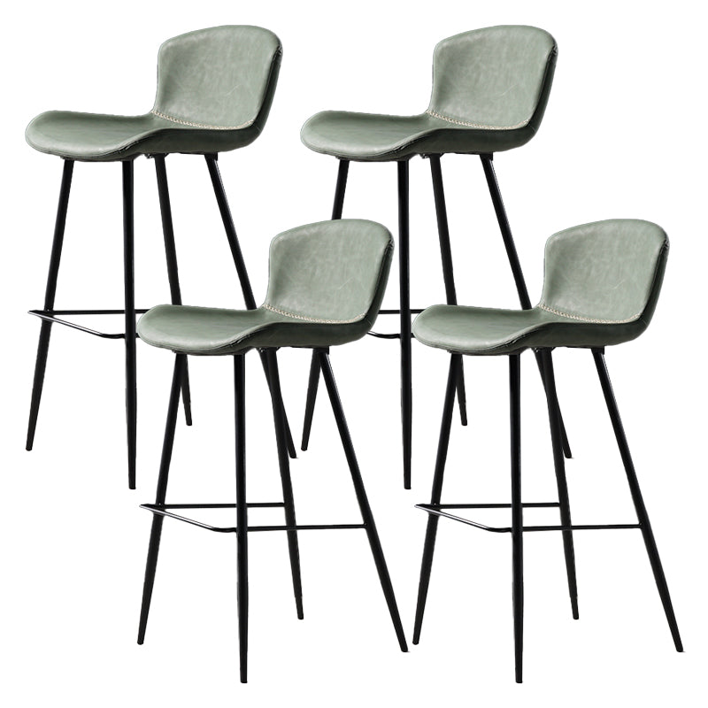 Contemporary Bar-stool PU Leather Counter Bar Stool for Kitchen Bar with Metal Legs