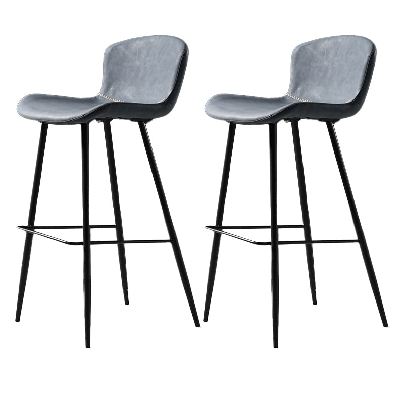 Contemporary Bar-stool PU Leather Counter Bar Stool for Kitchen Bar with Metal Legs
