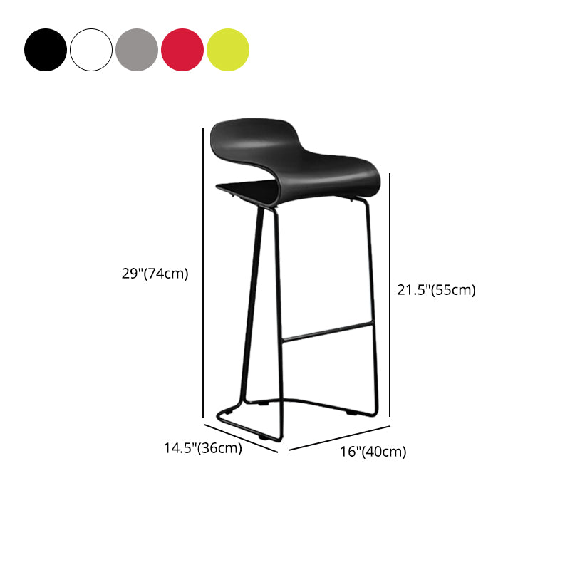 Contemporary Style Metal Bar-stool Plastic Counter Bar Stool for Kitchen