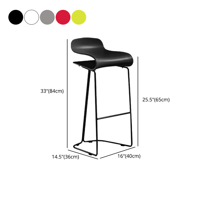 Contemporary Style Metal Bar-stool Plastic Counter Bar Stool for Kitchen