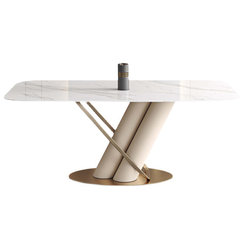Luxury Sintered Stone Top Dining Set Rectangle 1/4/5/7 Pieces Dinette Table Set