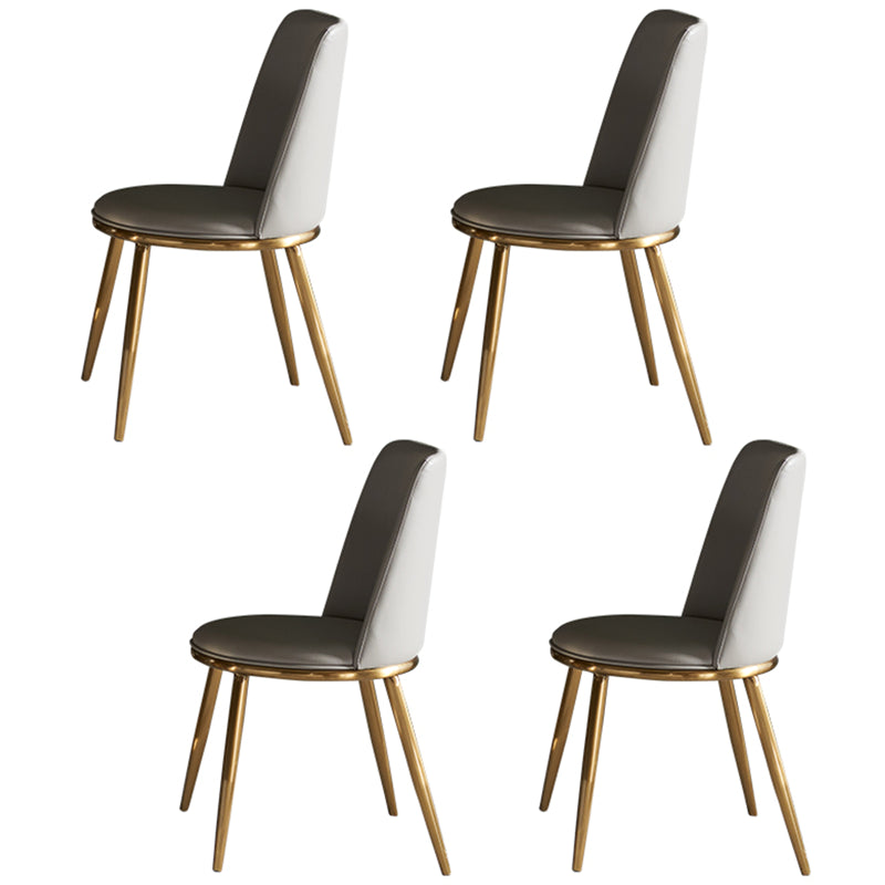 Glam Rectangle Dinette Set 1/4/5/7 Pieces Dining Table Set with White Sintered Stone Top