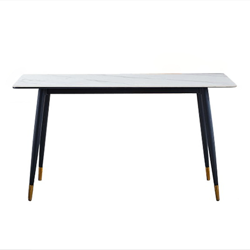 Glam Rectangle Dinette Set 1/2/5/7 Pieces Dining Table Set with Sintered Stone Top