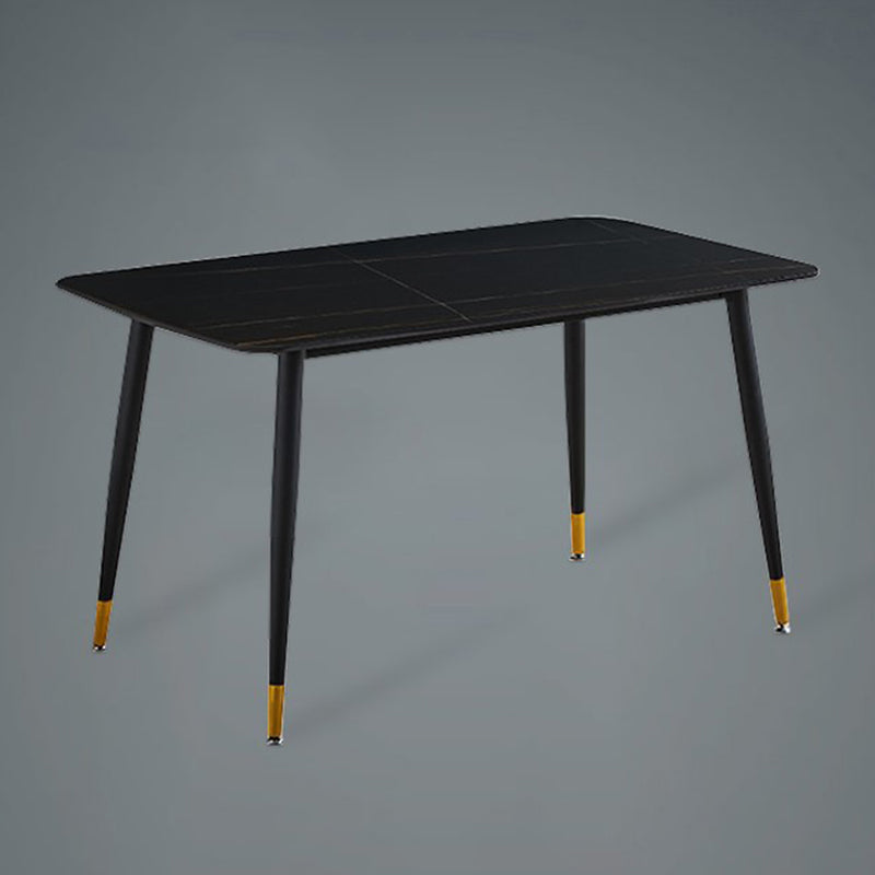 Glam Rectangle Dinette Set 1/2/5/7 Pieces Dining Table Set with Sintered Stone Top