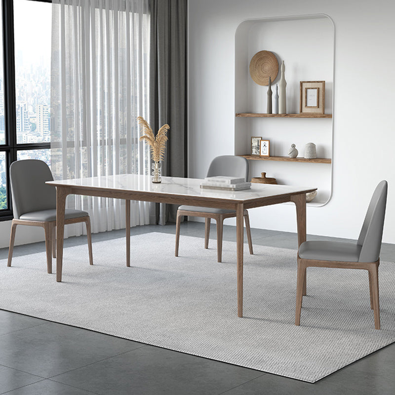 Designer Style Sintered Stone Top Dining Set Rectangle 1/3/4/5/7 Pieces Dinette Table Set