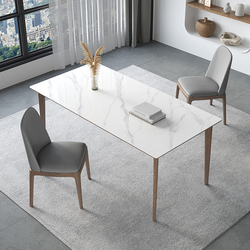 Designer Style Sintered Stone Top Dining Set Rectangle 1/3/4/5/7 Pieces Dinette Table Set