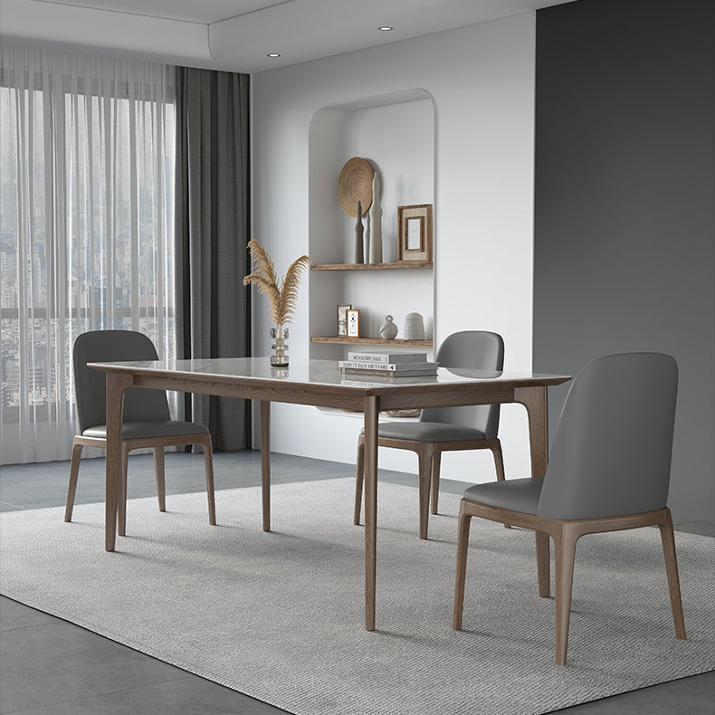 Designer Style Sintered Stone Top Dining Set Rectangle 1/3/4/5/7 Pieces Dinette Table Set