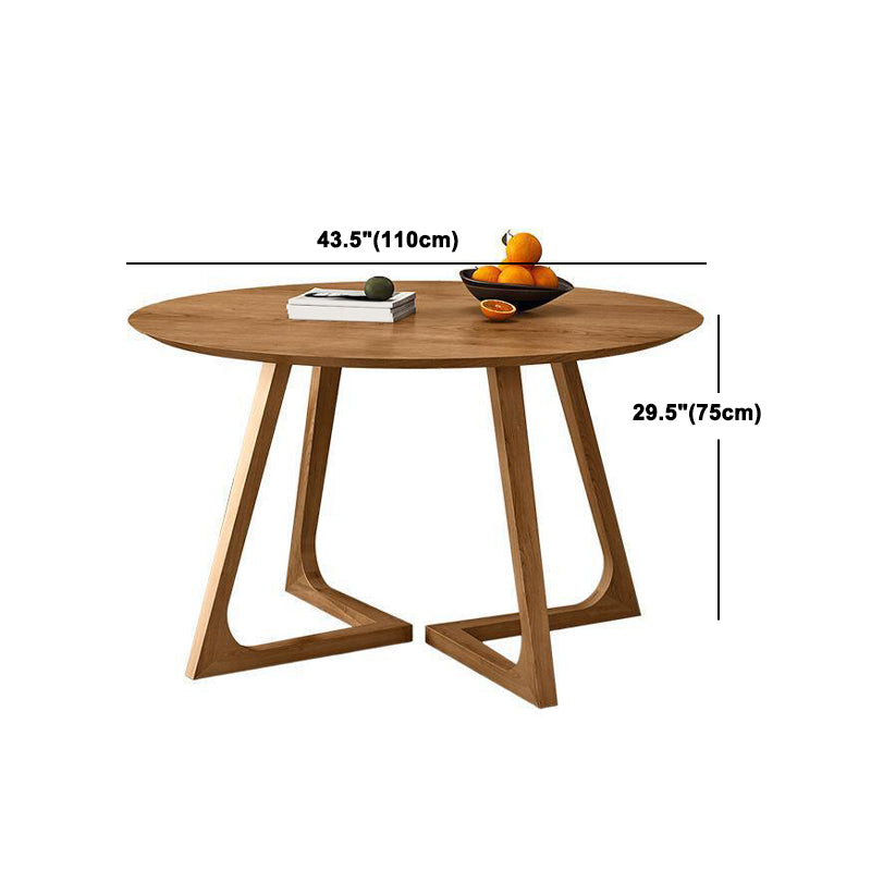 Modern Style Round Solid Wood Dining Set 1/2/4/5 Pieces Dining Set for Dining Areas