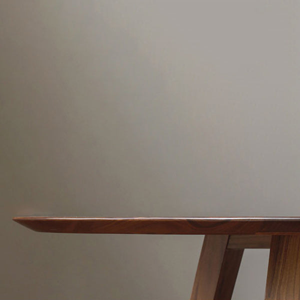 Round Wood Color Dining Table Pine Solid Wood Modern Table with Double Pedestal