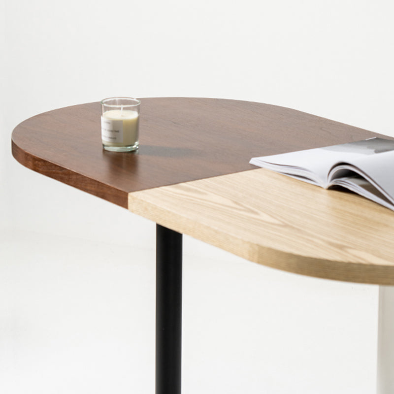 Coffee Shop Wood Dining Table Industrial Style Round Dining Table