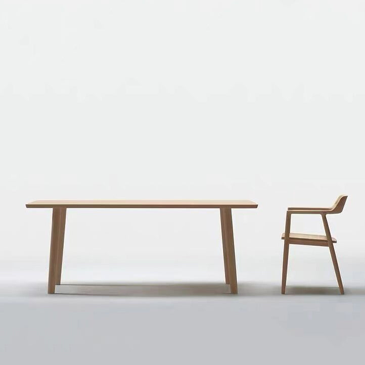 Rectangle 4 Legs Dining Table Modern Solid Wood Dining Room Table