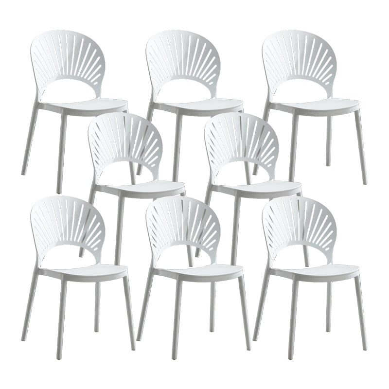 Scandinavian Matte Finish Plastic Dining Chair Home Stacking Side Chair