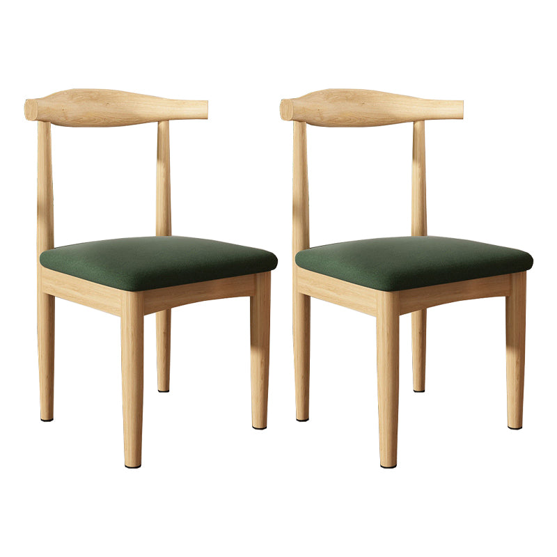 Contemporary Matte Finish Upholstered Side Chair Home Open Back Dining Chair