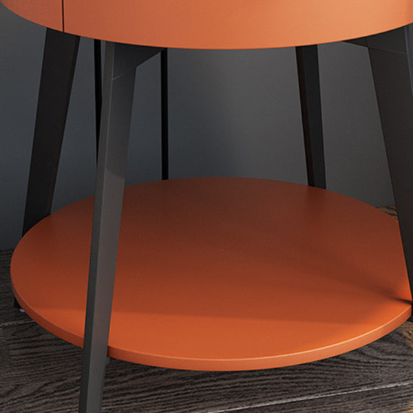 4 Legs Nightstand 22" Tall Accent Table Nightstand with Drawer and Shelf