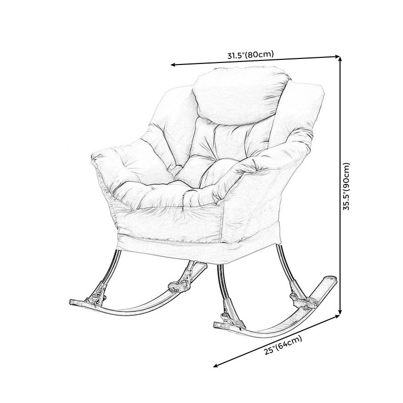 31.49" L x 25.19" W x 35.43" H Accent Armchair Flared Arms Chair for Living Room