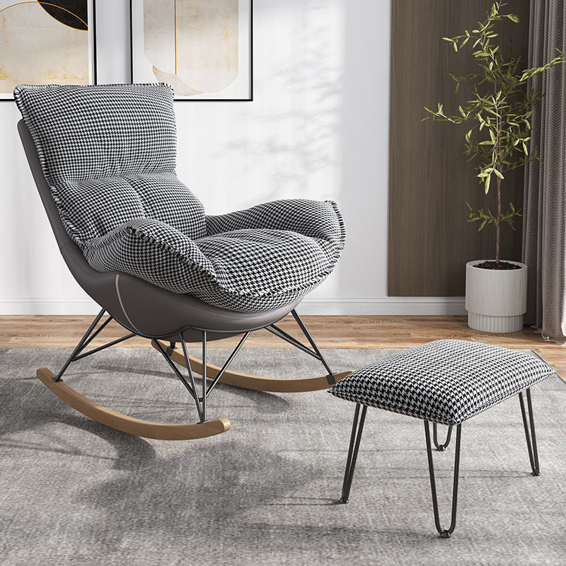 26.77" L x 37.40" W x 34.64" H Armless Lounge Chair with Ottoman for Living Room