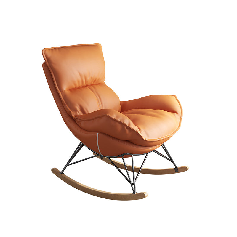 26.77" L x 37.40" W x 34.64" H Armless Lounge Chair with Ottoman for Living Room