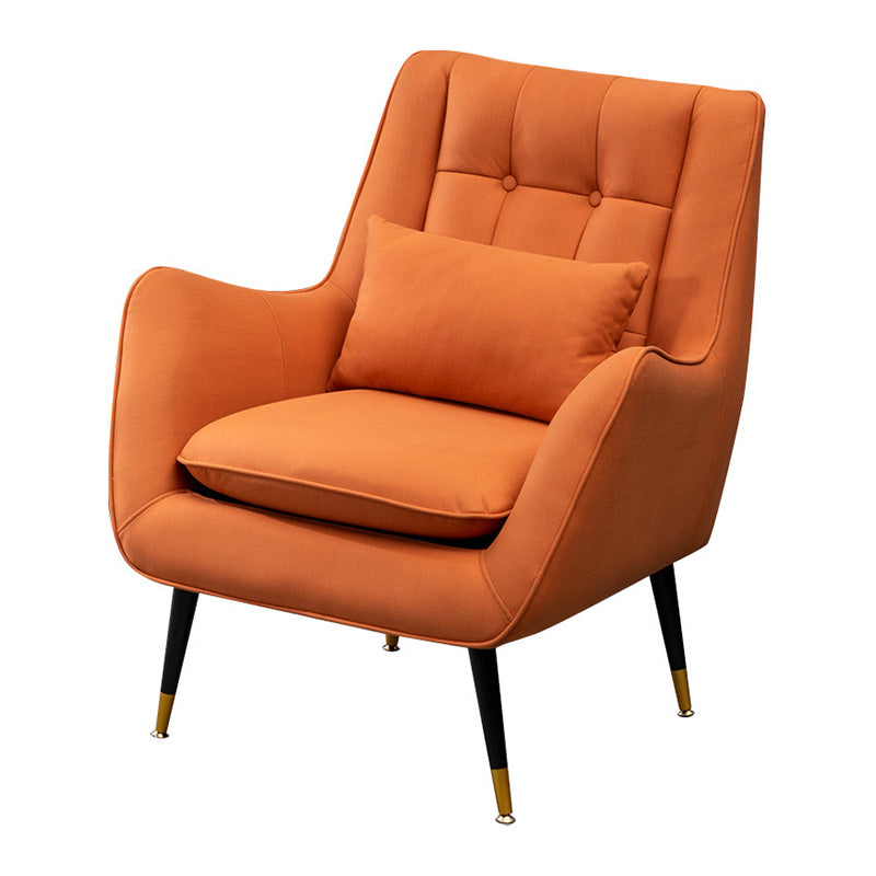 Modern 30.7" Wide Barrel Accent Chair with Basic Four Legs for Bedroom