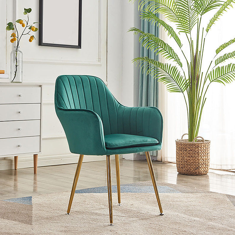 Flared Arms Solid Color 23.6"Wide Armchair with Basic Four Legs