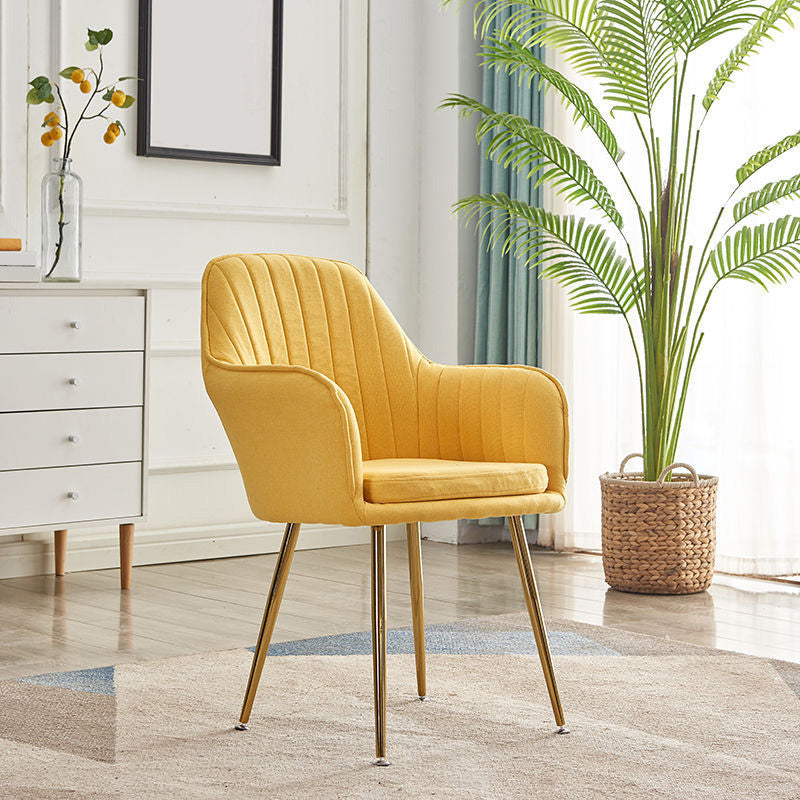 Flared Arms Solid Color 23.6"Wide Armchair with Basic Four Legs