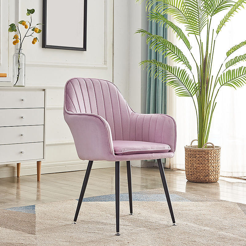 Flared Arms Solid Color 23.6"Wide Armchair with Basic Four Legs