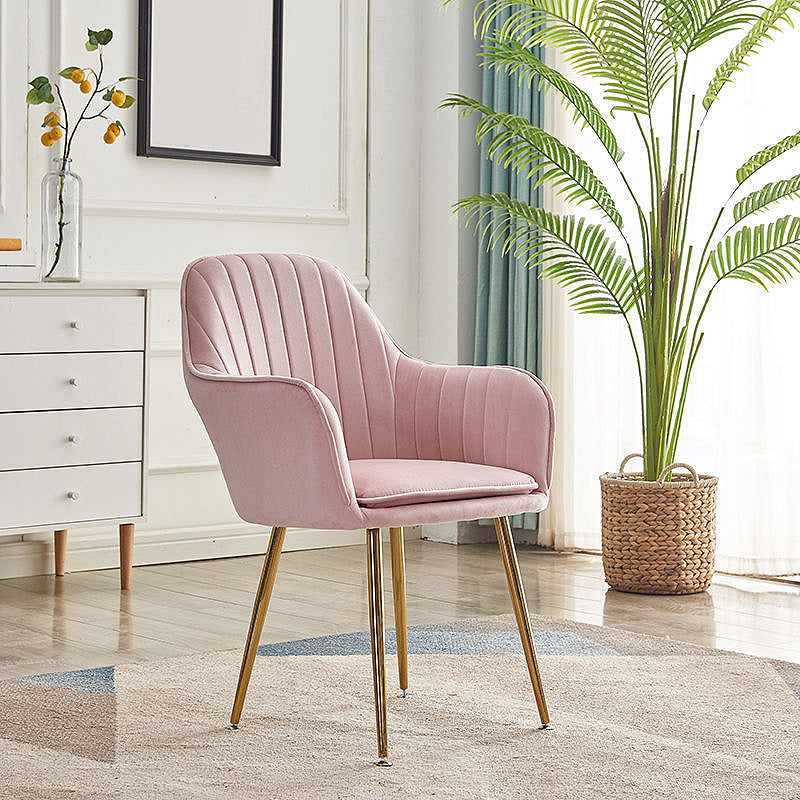 Flared Arms Solid Color 23.6"Wide Armchair with Basic Four Legs