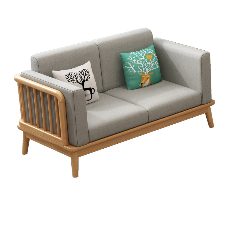 Linen Cushions Modern Sofa 31"W Square Arm Sofa for Living Room