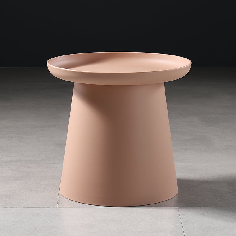 Scandinavian Round Tray Top Side End Table Plastic Pedestal End Table