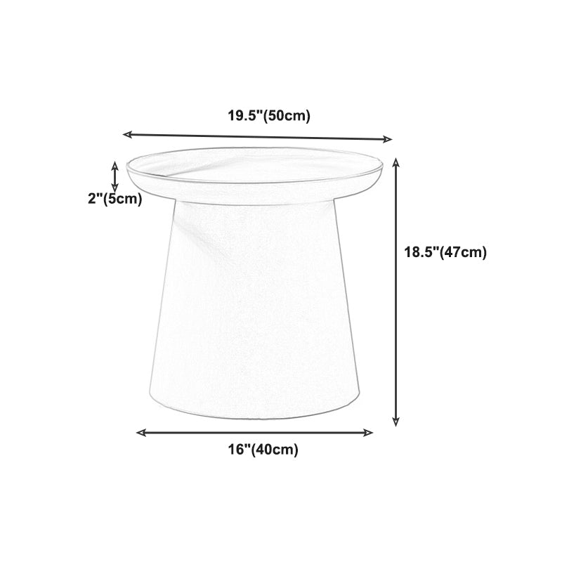 Scandinavian Round Tray Top Side End Table Plastic Pedestal End Table
