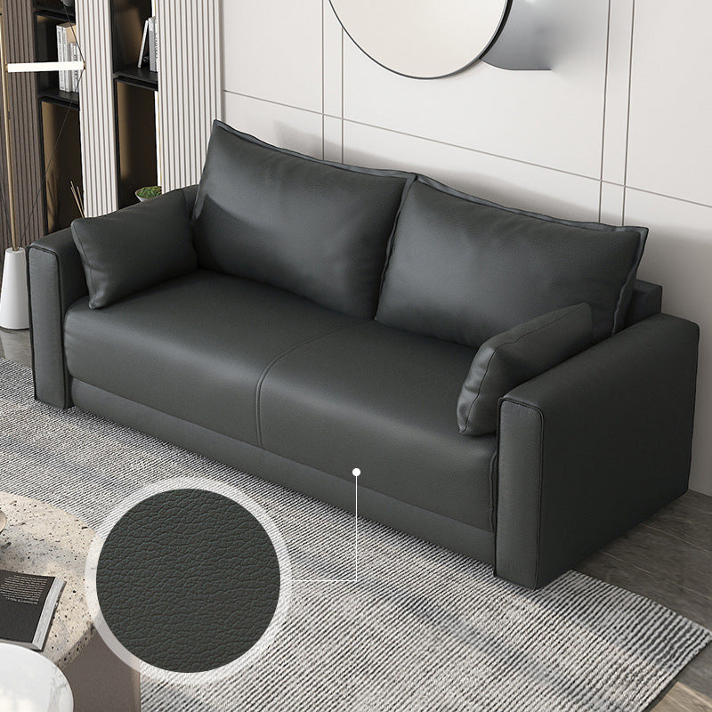 Standard Genuine Leather and Faux Leather Down Fill Sponge Loveseat