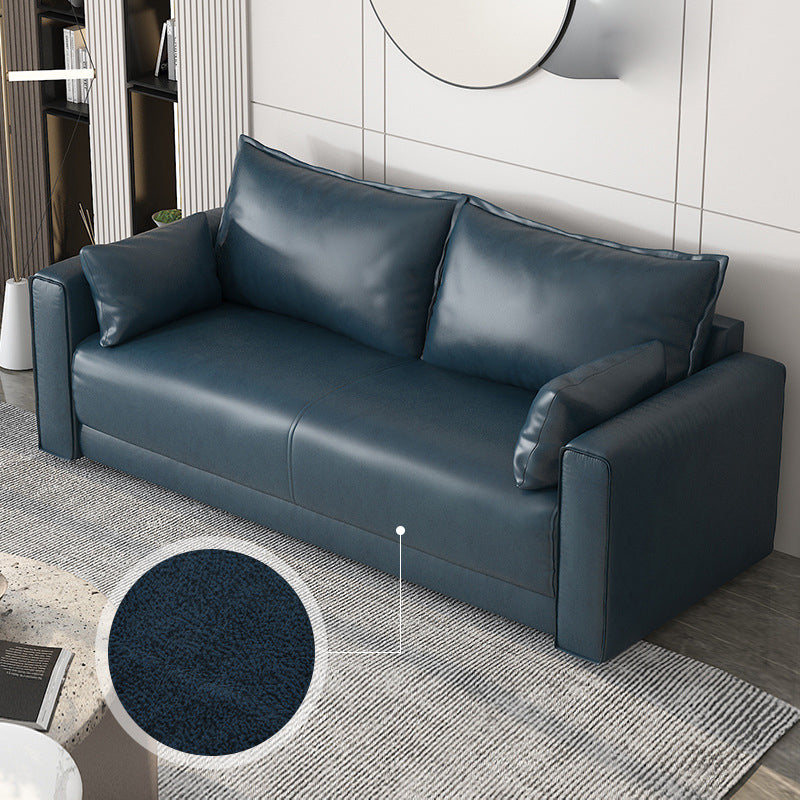 Standard Genuine Leather and Faux Leather Down Fill Sponge Loveseat
