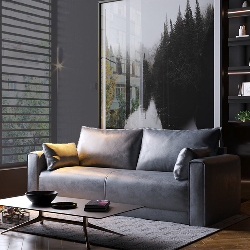 Standard Genuine Leather and Faux Leather Down Fill Sponge Loveseat