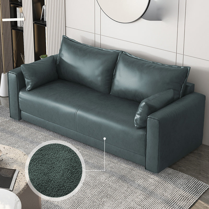 Standard Genuine Leather and Faux Leather Down Fill Sponge Loveseat