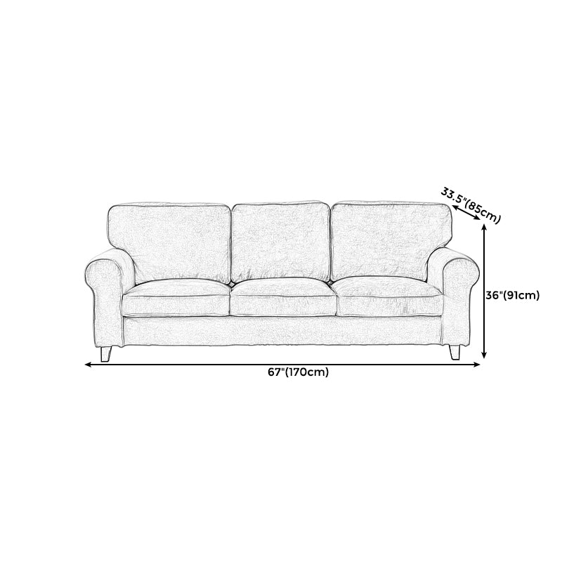 Flared Arm Modern Sofa 33"W sofa with Loose Back for Living Room