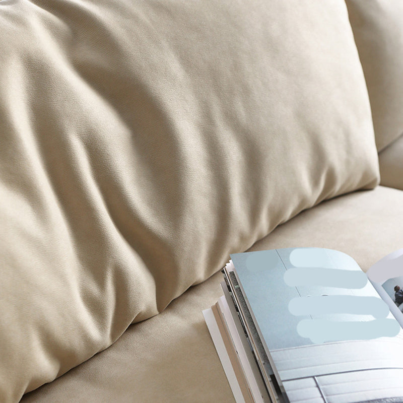 Modern Style Cloth Art & Rectangle Sofa of Coriaceous Rice White