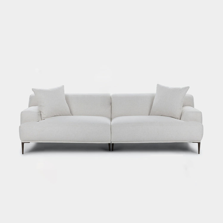 Linen Recessed Arm Sofa 38"W Modern Cushions Sofa for Living Room