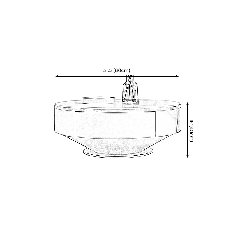 Round Coffee Table Fixed Top Scandinavian Metal Pedestal Legs Coffee Cocktail Table