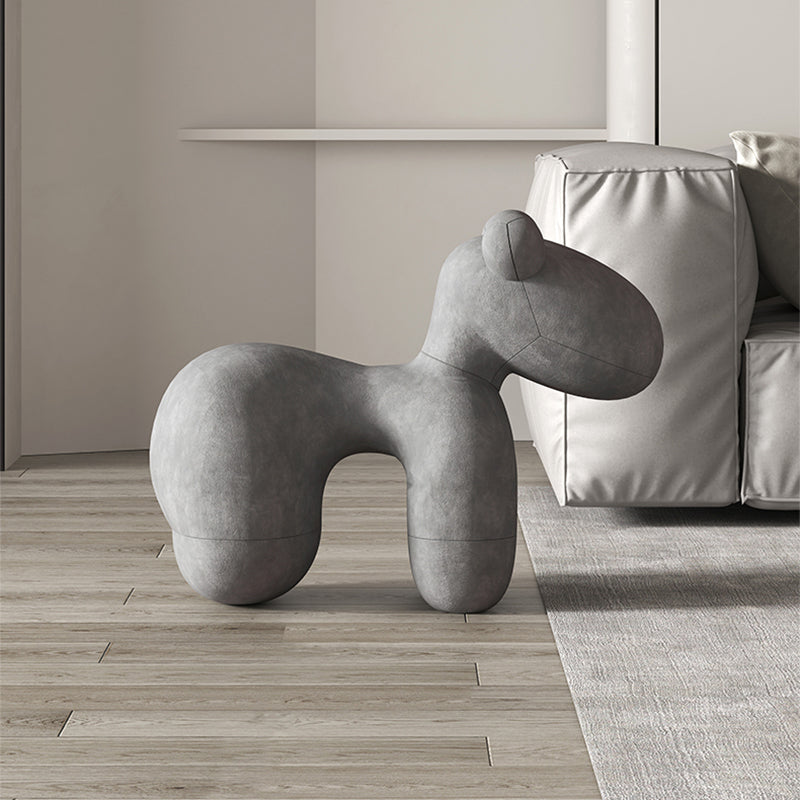 Modern Fabric Accent Chair Animal Armless Slipper Chair for Living Room