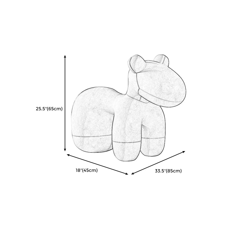 Modern Fabric Accent Chair Animal Armless Slipper Chair for Living Room