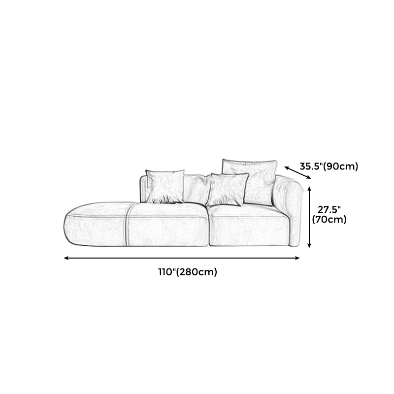 Light-grey Scandinavian Sofa 27.6" for Living Room and Apartment