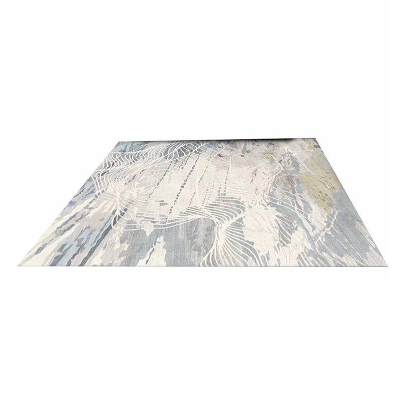 Gray Casual Carpet Polyester Pattern Carpet Non-Slip Backing Carpet for Home Decor