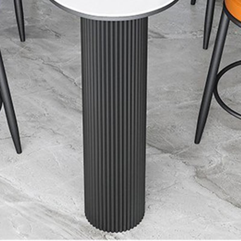 Nordic Style Stone Top Bar Table 42-inch Height Metal Pedestal Bistro Table