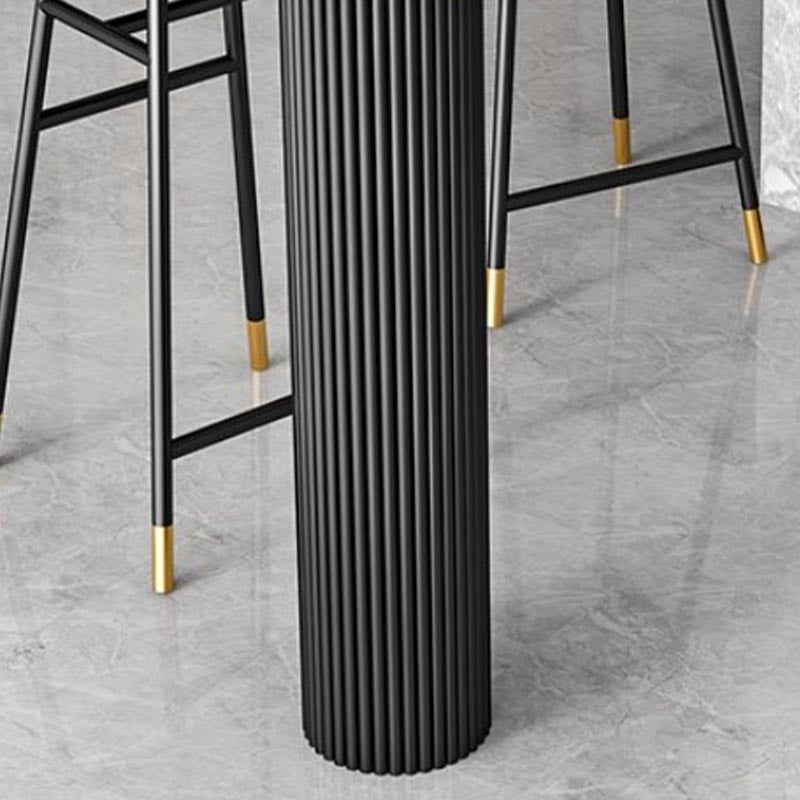 Glam Style Oval Stone Top Pub Table 42-inch Height Island Table