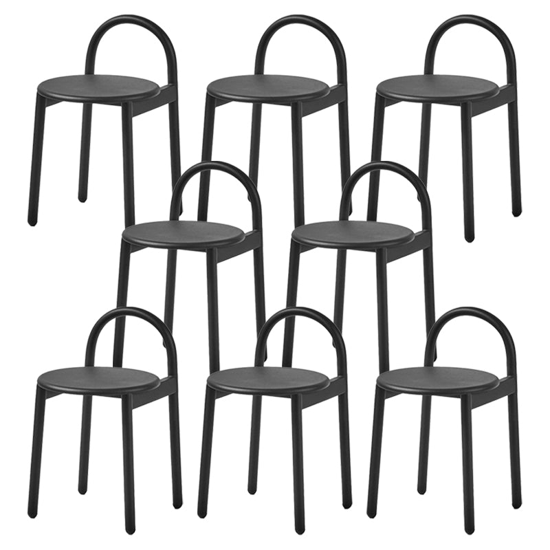 Industrial Circular Wood Top Barstool Metal 4 Legs Bar Stool for Living Room