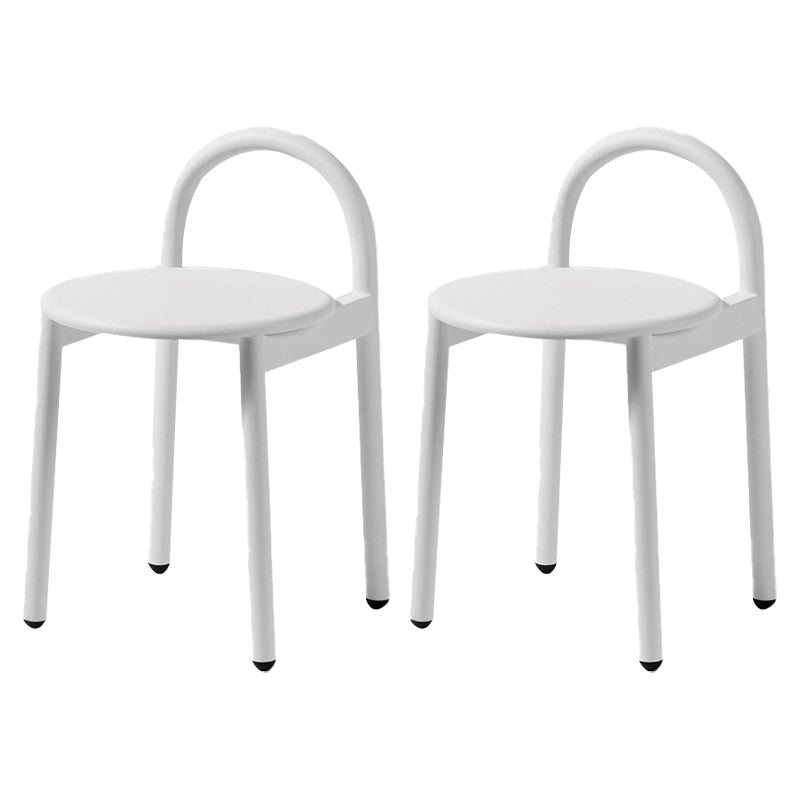 Industrial Circular Wood Top Barstool Metal 4 Legs Bar Stool for Living Room