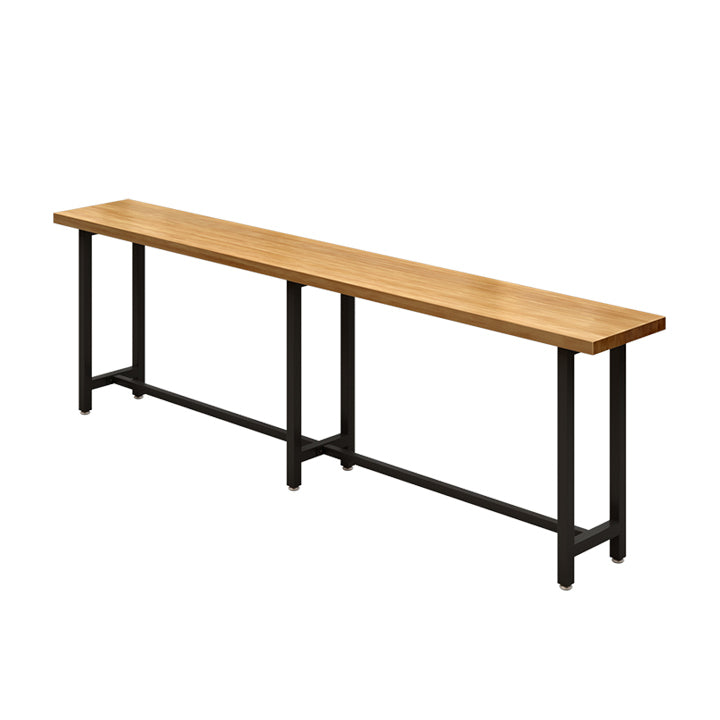 1/4/7 Pieces Industrial Iron Bar Table Set Rectangle Pine Wood Bistro Set with Footrest