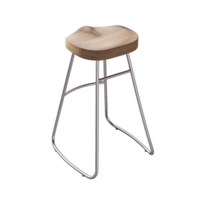 Modern Rectangle Solid Wood Bar Table Set 1/5 Pieces Counter Table with Backless Stools